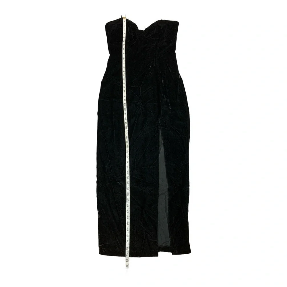 NWT Jessica McClintock Gunne Sax Vintage Black Velvet Spaghetti Strap Dress
